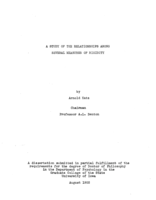 A study of the relationships among several measures of rigidity