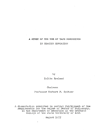 A study of the use of tape recordings in teacher education