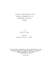 A study of four programs of heavy resistance exercises for the development of muscular strength