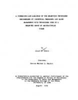 A Comparison and Analysis of the Selection Techniques Recommended by Industrial Personnel and Sales Management with Techniques Used by a Selected Group of Manufacturing Firms