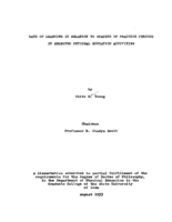 Rate of learning in relation to spacing of practice periods in selected physical education activities