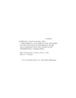 A rhetorical analysis of the speaking of Senator Oscar Underwood in his 1924 campaign for the Democratic presidential nomination
