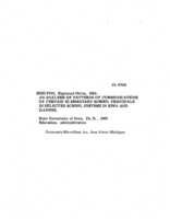 An analysis of patterns of communications of certain elementary school principals in selected school systems in Iowa and Illinois