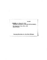 Assessing children's language development