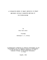 A comparative survey in health education in public secondary schools in selected sections of the United States