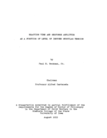 Reaction time and response amplitude as a function of level of induced muscular tension