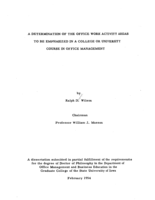 A determination of the office work activity areas to be emphasized in a college or university course in office management