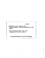 John Davidson: the development of his ideas