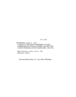 A study of the State University of Iowa undergraduate social studies teacher education program and its graduates 1946-1961