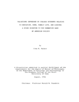 Valuations expressed by college students relative to education, work, family life, and leisure: a study directed to the normative base of American society