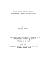 The relationship between leadership participation in college and after college