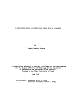 On statistics whose distributions depend upon a parameter
