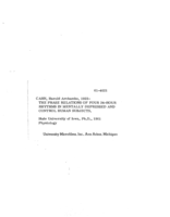 The phase relations of four 24-hour rhythms in mentally depressed and control human subjects