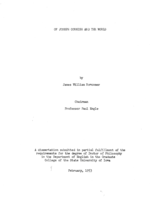 Of Joseph Cornish and the World: a novel