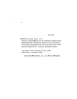 Characteristics of superintendents in innovative and non-innovative school systems and interaction with the Iowa Department of Public Instruction