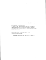A study of teacher effectiveness in performing guidance services in the intermediate grades of public elementary schools