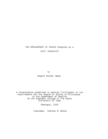 The development of George Farquhar as a comic dramatist