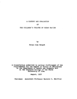 A history and evaluation of the children's theatre of Cedar Rapids