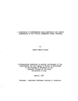 A comparison of intermediate grade manuscript and cursive handwriting in two typical elementary school programs