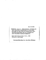 High school counselor and teacher prediction of college success as related to objective predictor measures and to counselor and teacher characteristics