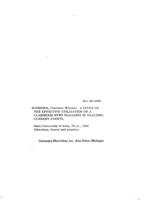 A study of the effective utilization of a classroom news magazine in teaching current events