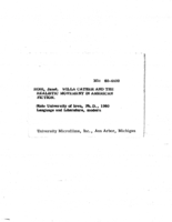Willa Cather and the realistic movement in American fiction
