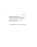 A study of the concepts of mental age and intelligence quotient