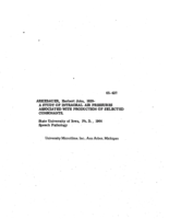 A study of intraoral air pressures associated with production of selected consonants