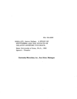 A study of stuttering and the effects of delayed auditory feedback