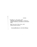 Protest and negotiation: a study of Negro political leaders in a Southern city
