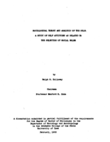 Sociological theory and analysis of the self: a study of self attitudes as related to the selection of social roles
