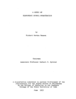 A study of elementary school organization