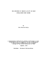 The influence of reading ability on group intelligence test scores