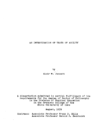 An investigation of tests of agility