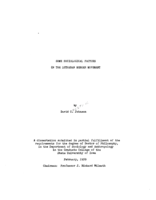 Some sociological factors in the Lutheran merger movement