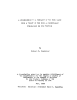 A prolegomenon to a theology of the Word based upon a theory of the mind as essentially symbolizing in its function
