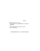 The effect of commitment on group decision