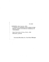 A study of business education in the Negro public secondary schools of Tennessee