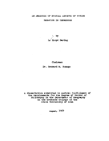 An analysis of spatial aspects of voting behavior in Tennessee