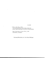 An exploratory investigation of some new organo-calcium compounds