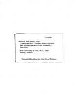 Congressional voting behavior and the Southern-Western alliance 1841-1852