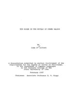 The miser in the novels of Perez Galdos
