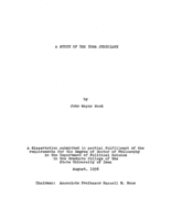 A study of the Iowa judiciary
