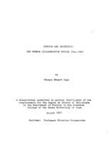 Justice and injustice: the French collaboration trials 1944-1949