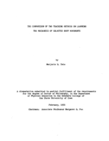 The comparison of two teaching methods on learning the mechanics of selected body movements