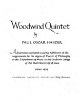 Woodwind quintet [and Overture]