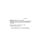 Congress and ICA: a study in legislative control of administrative discretion, 1955-1960