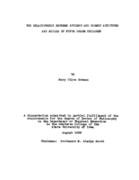 The relationship between student and parent attitudes and skills of fifth grade children