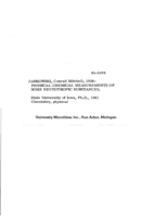 Physical chemical measurements of some neutotropic substances / by Conrad M. Jankowski