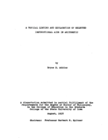 A topical listing and explanation of selected instructional aids in arithmetic